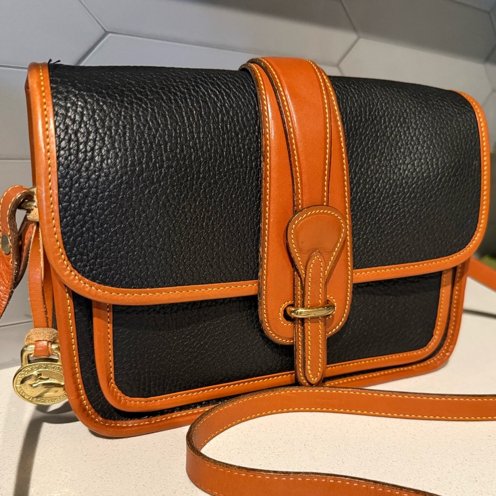 Vintage Dooney and Bourke R125 Pocket Binocular East West Equestrian Flap